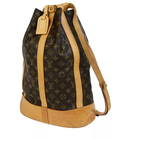 LOUIS VUITTON LV Randonnee GM Shoulder Bag Monogram Leather Brown M42244 85FB210 - Picture 1 of 16